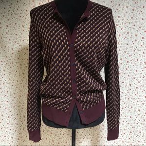 Cardigan vintage print Dark Academia